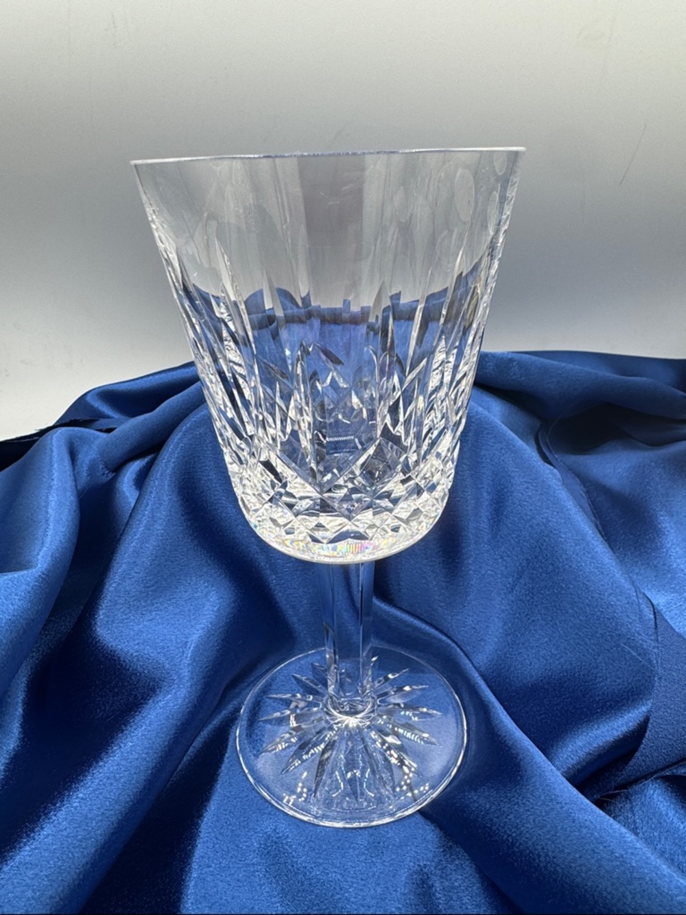Waterford Crystal Lismore Water/Wine goblets, approximately 6 7/8” tall.